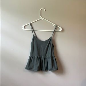 grey american eagle cropped tank